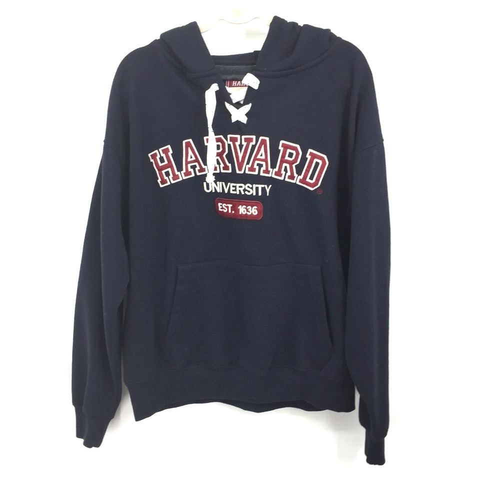 Harvard licensed Gear navy pullover Hoodie sweatshirt collegiate ivy league M